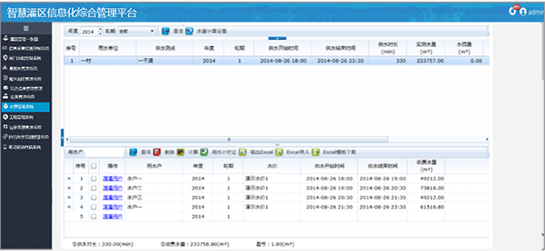 智慧灌區(qū)信息化軟件系統(tǒng)-水費管理系統(tǒng)