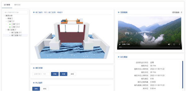 數(shù)字孿生灌區(qū)信息化平臺的遠程控制閘門系統(tǒng)界面